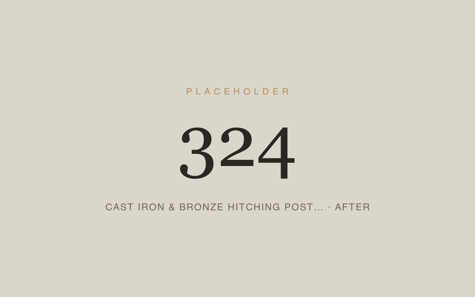 Cast Iron & Bronze Hitching Post — Artifact Restoration