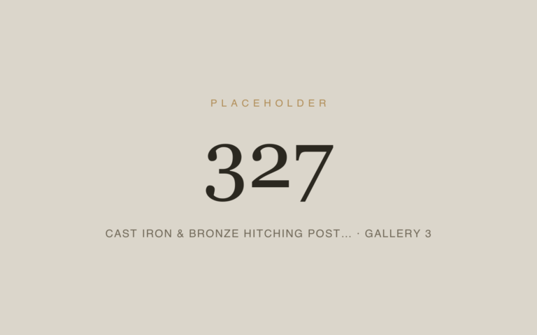 Placeholder 327 — Cast Iron & Bronze Hitching Post… · Gallery 3