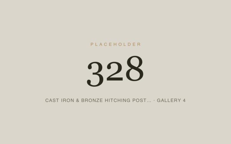 Placeholder 328 — Cast Iron & Bronze Hitching Post… · Gallery 4