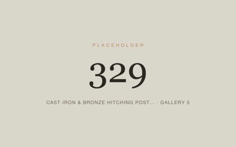 Placeholder 329 — Cast Iron & Bronze Hitching Post… · Gallery 5