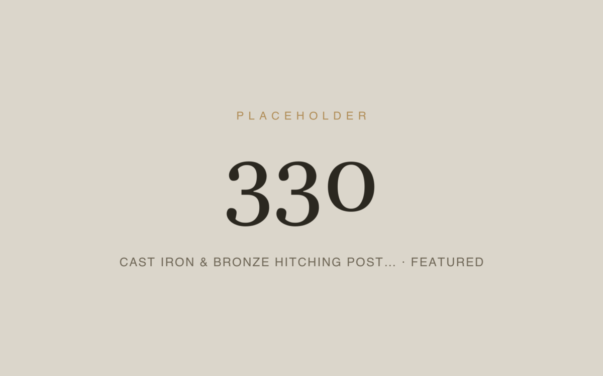 Cast Iron & Bronze Hitching Post — Artifact Restoration