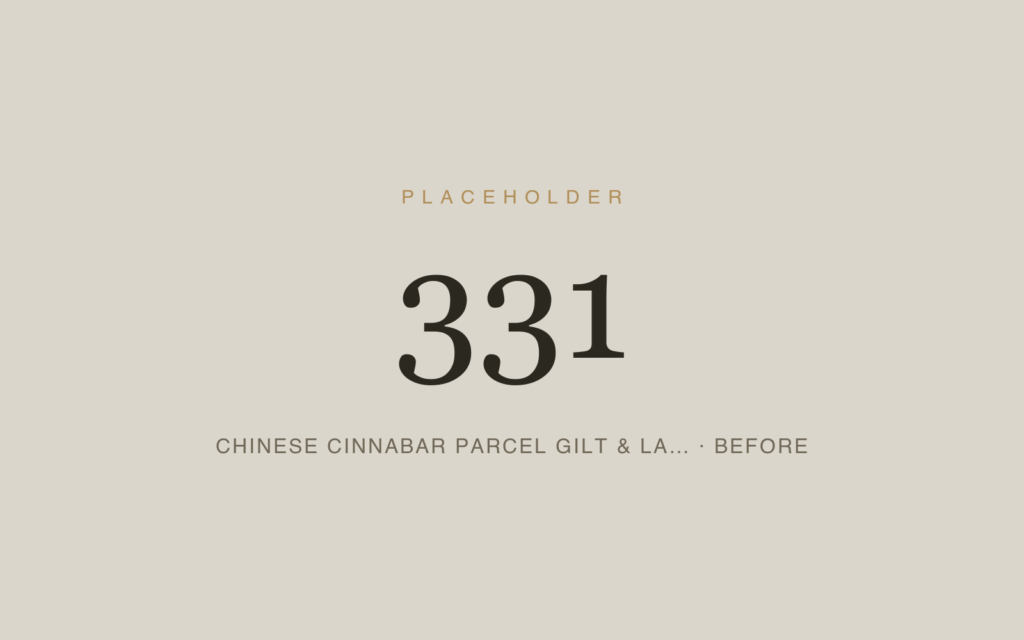 Chinese Cinnabar Parcel Gilt & Lacquered Desk — Conservation — Before
