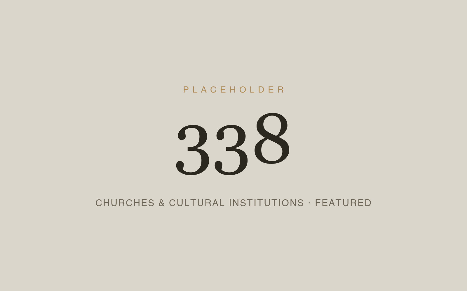 Churches & Cultural Institutions