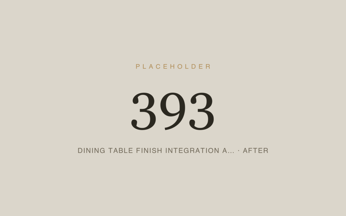 Dining Table Finish Integration After Modification