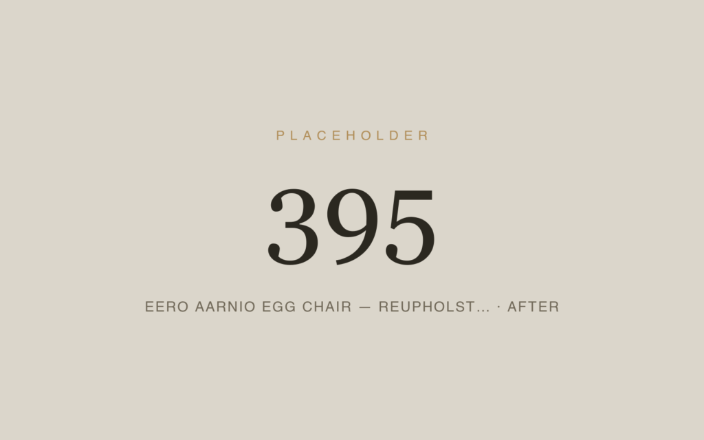Eero Aarnio Egg Chair — Reupholstery — After