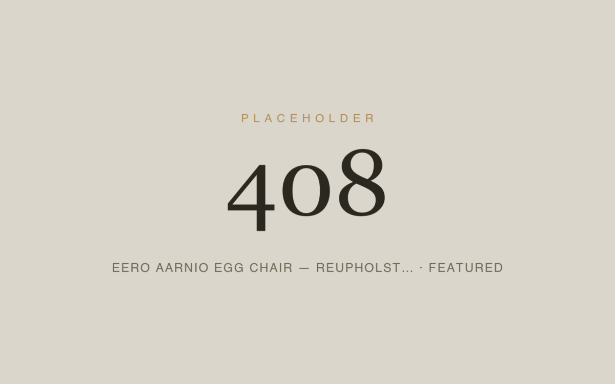 Eero Aarnio Egg Chair — Reupholstery
