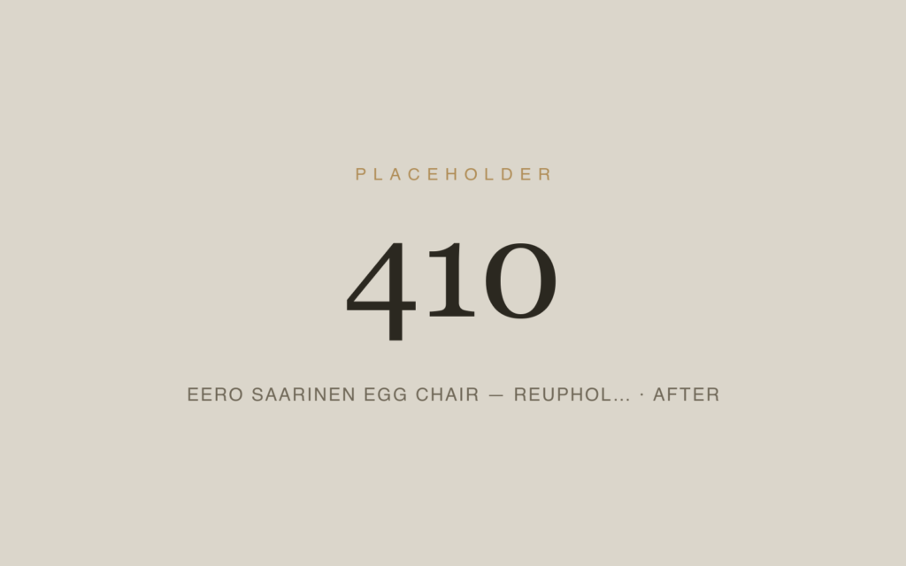 Eero Saarinen Egg Chair — Reupholstery — After