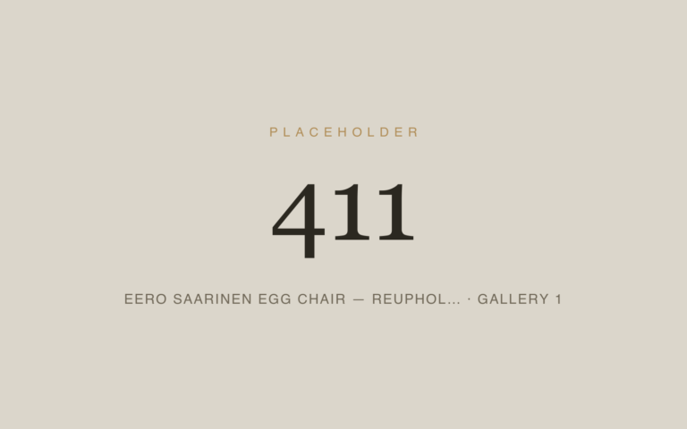 Placeholder 411 — Eero Saarinen Egg Chair — Reuphol… · Gallery 1