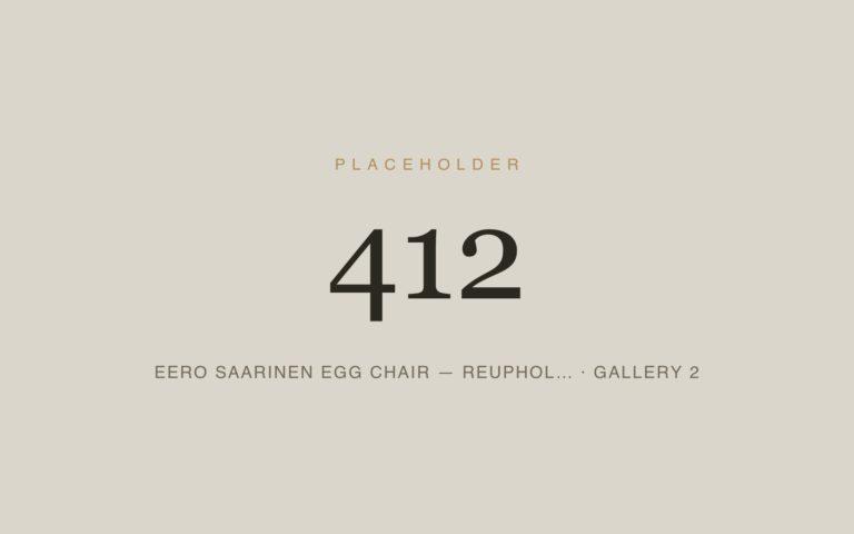 Placeholder 412 — Eero Saarinen Egg Chair — Reuphol… · Gallery 2