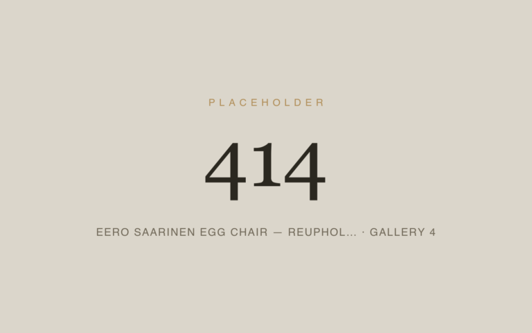 Placeholder 414 — Eero Saarinen Egg Chair — Reuphol… · Gallery 4