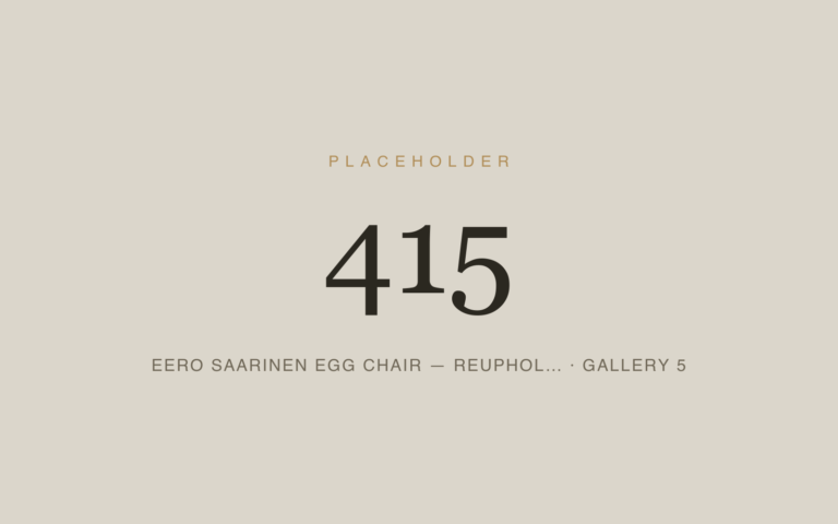Placeholder 415 — Eero Saarinen Egg Chair — Reuphol… · Gallery 5
