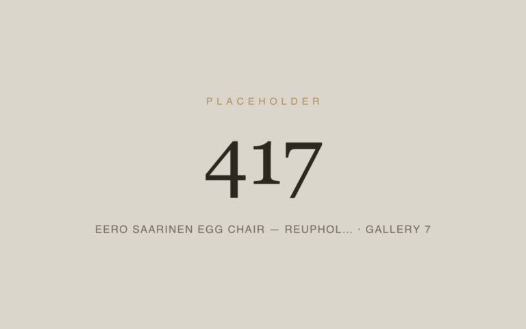 Placeholder 417 — Eero Saarinen Egg Chair — Reuphol… · Gallery 7