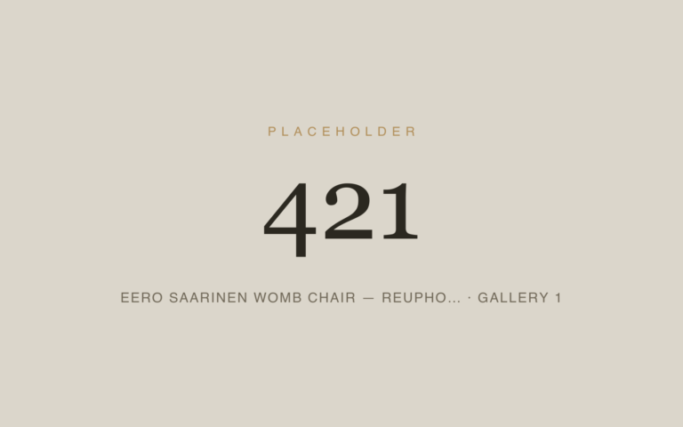 Placeholder 421 — Eero Saarinen Womb Chair — Reupho… · Gallery 1