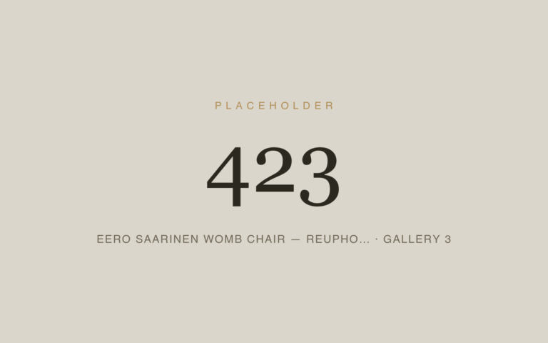 Placeholder 423 — Eero Saarinen Womb Chair — Reupho… · Gallery 3