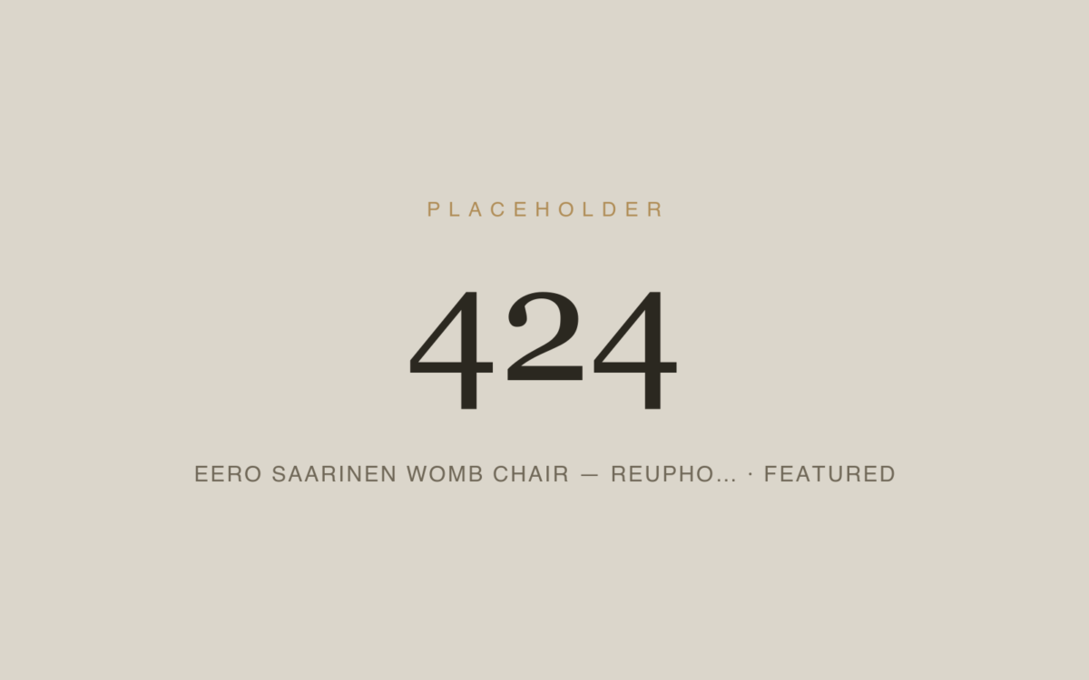 Eero Saarinen Womb Chair — Reupholstery