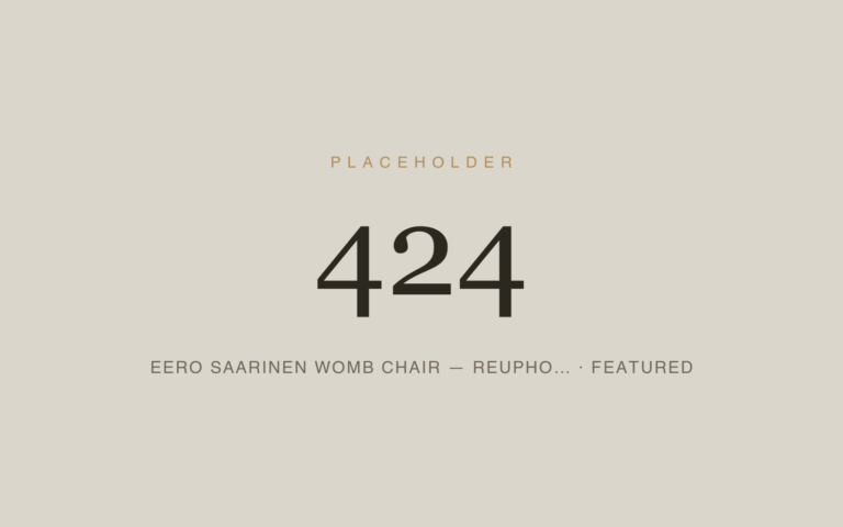 Placeholder 424 — Eero Saarinen Womb Chair — Reupho… · Featured