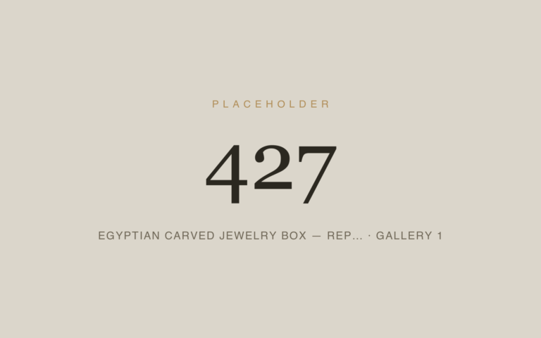 Placeholder 427 — Egyptian Carved Jewelry Box — Rep… · Gallery 1