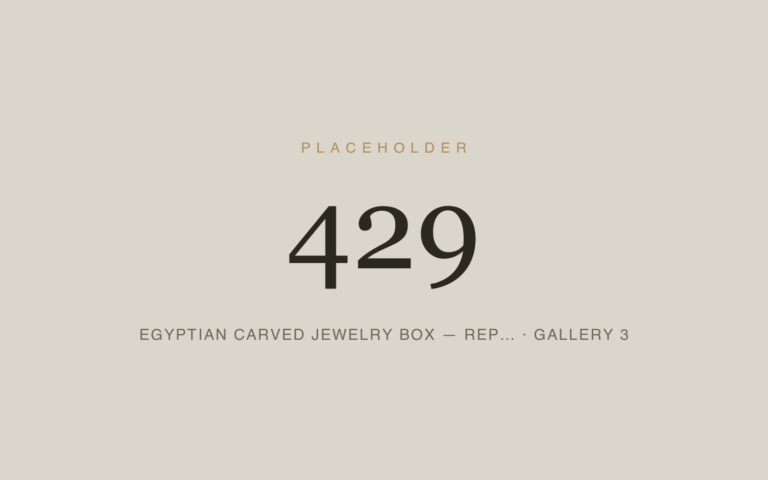 Placeholder 429 — Egyptian Carved Jewelry Box — Rep… · Gallery 3