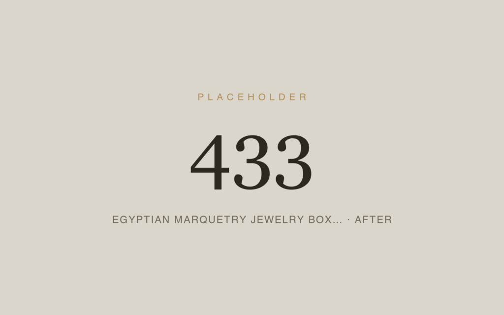 Egyptian Marquetry Jewelry Box — Repair & Refinishing — After