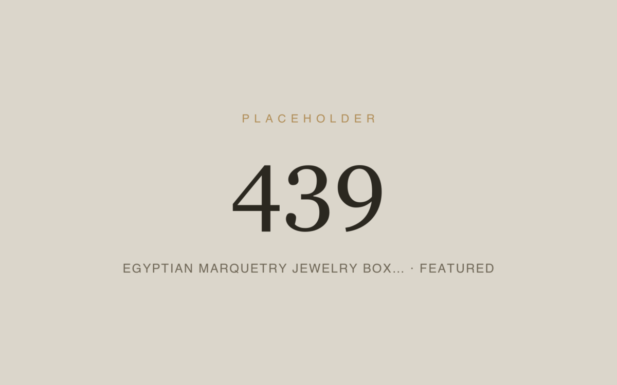 Egyptian Marquetry Jewelry Box — Repair & Refinishing