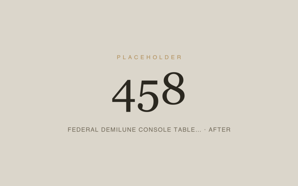 Federal Demilune Console Table — French Polish — After