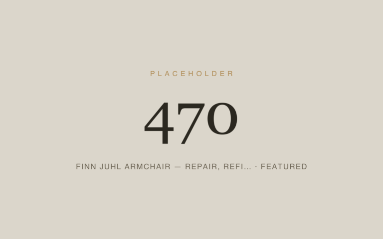 Placeholder 470 — Finn Juhl Armchair — Repair, Refi… · Featured