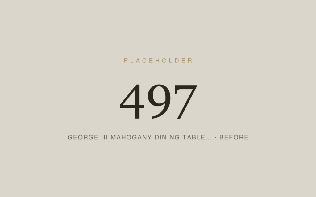 George III Mahogany Dining Table & Chairs — Conservation — Before