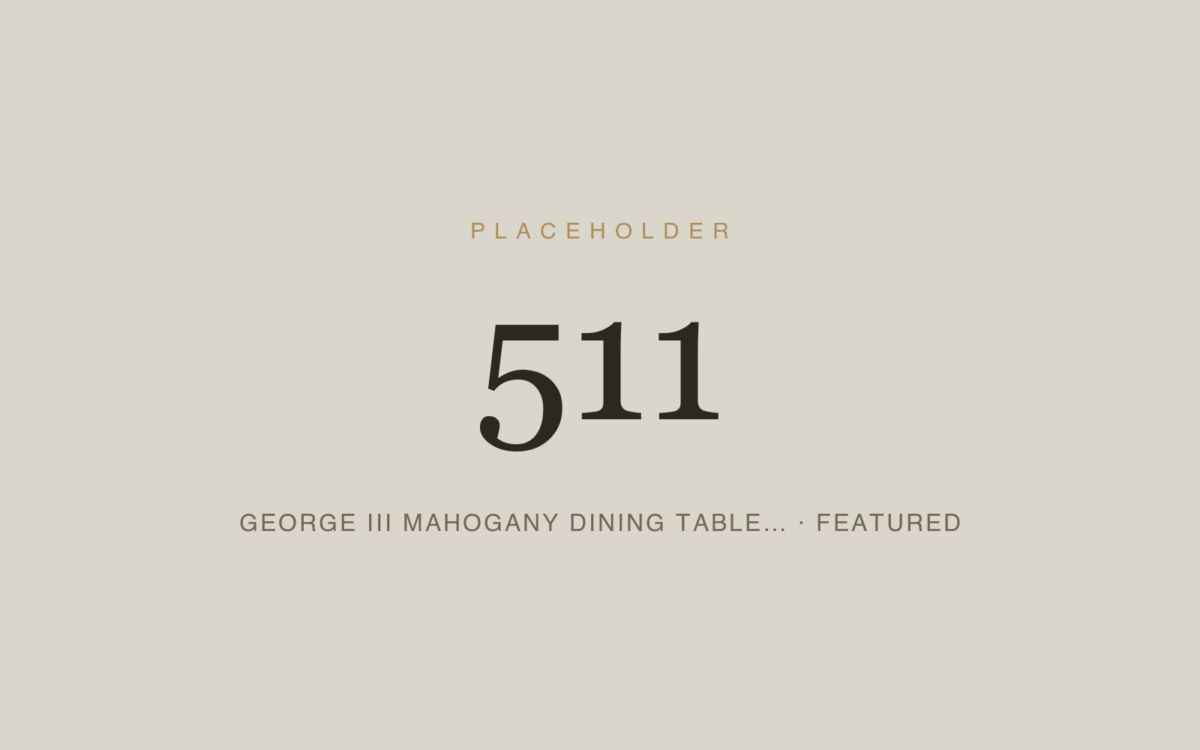George III Mahogany Dining Table & Chairs — Conservation