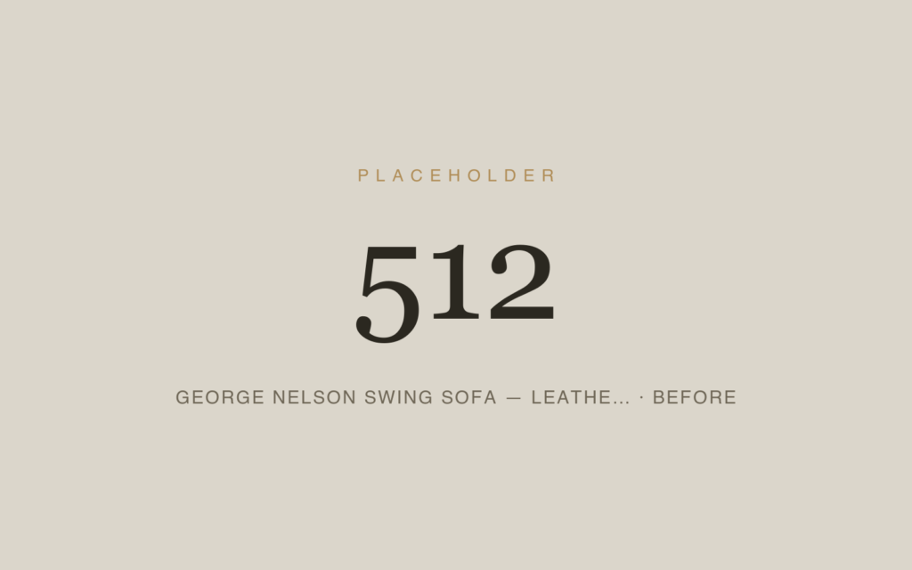 George Nelson Swing Sofa — Leather Reupholstery — Before