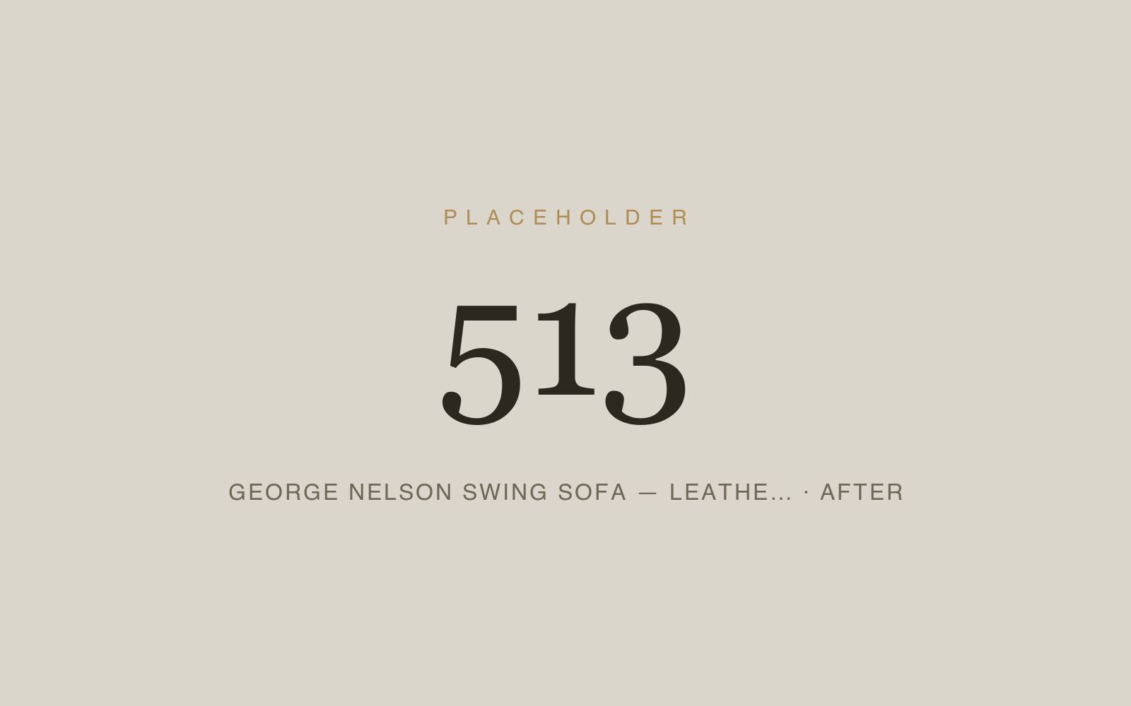 George Nelson Swing Sofa — Leather Reupholstery