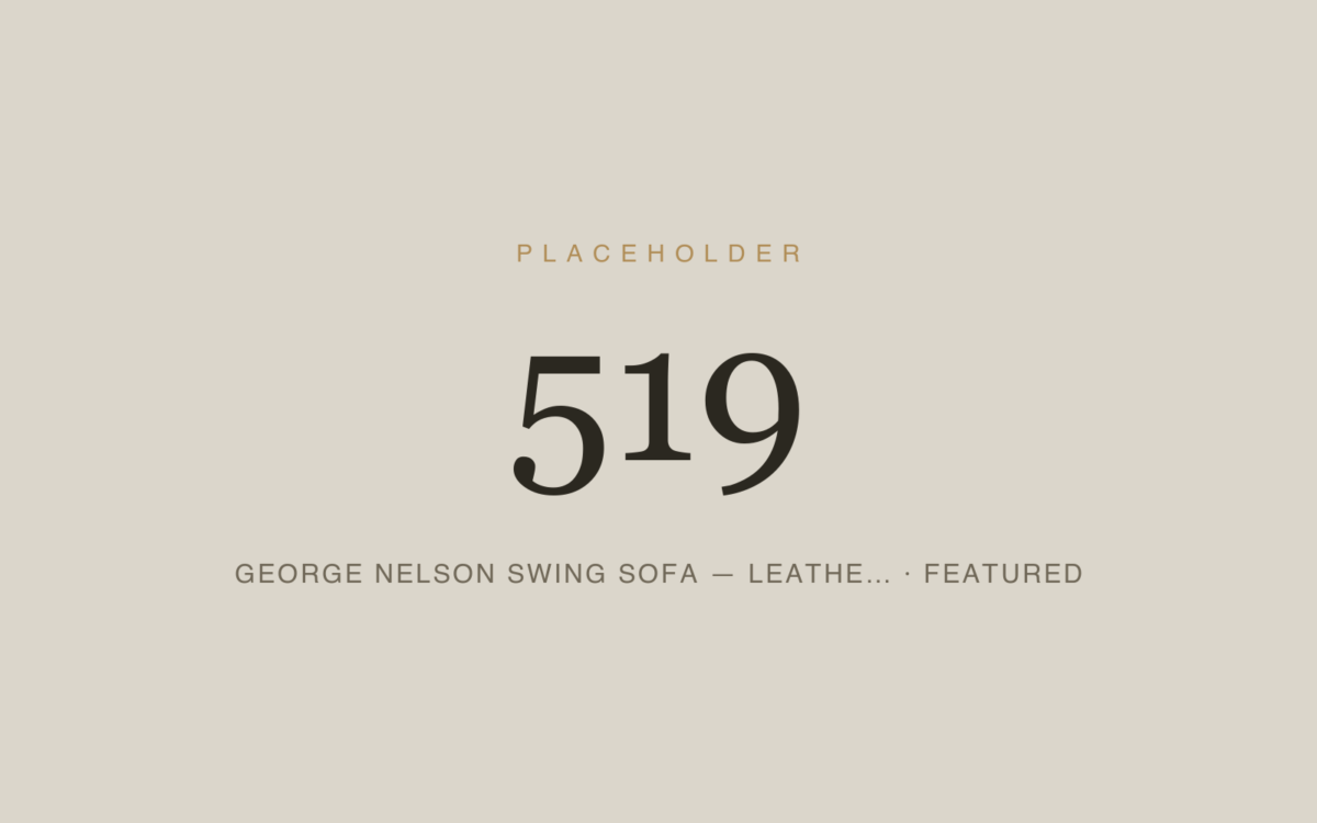 George Nelson Swing Sofa — Leather Reupholstery