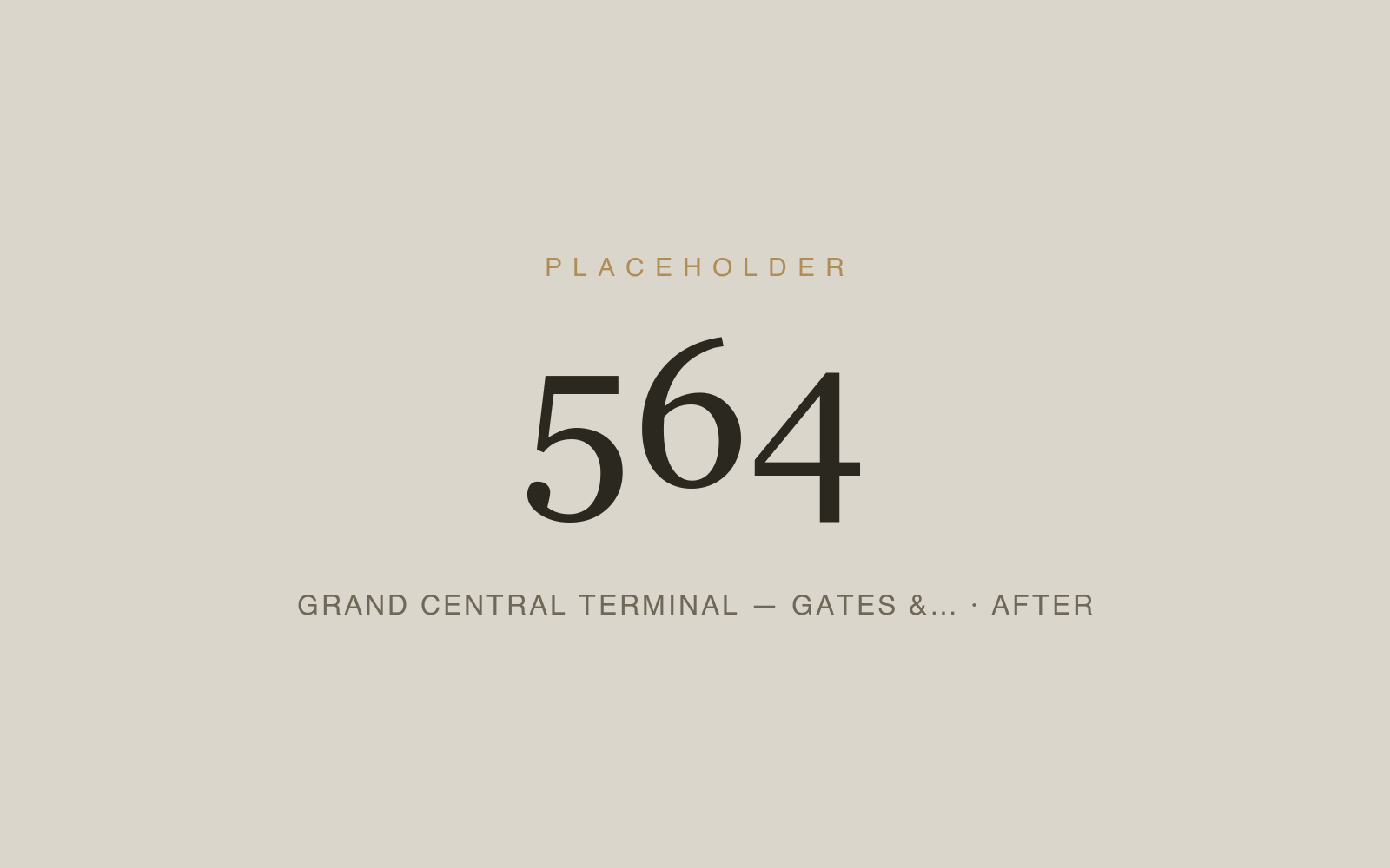 Grand Central Terminal — Gates & Destination Sign Cabinets