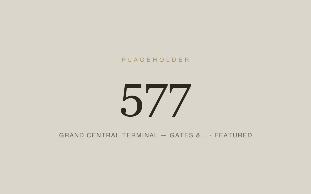 Grand Central Terminal — Gates & Destination Sign Cabinets