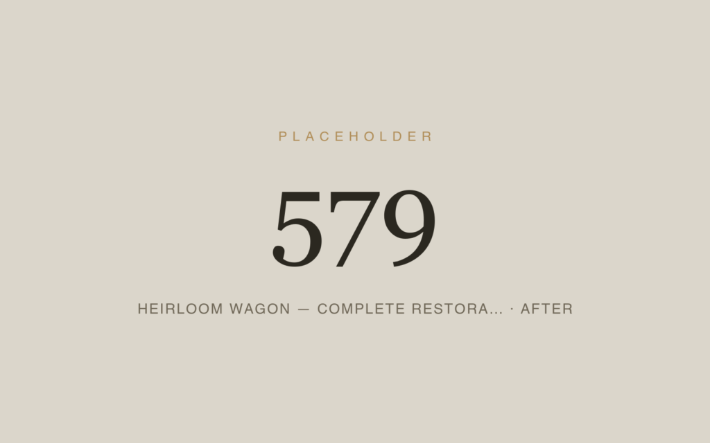 Heirloom Wagon — Complete Restoration — After