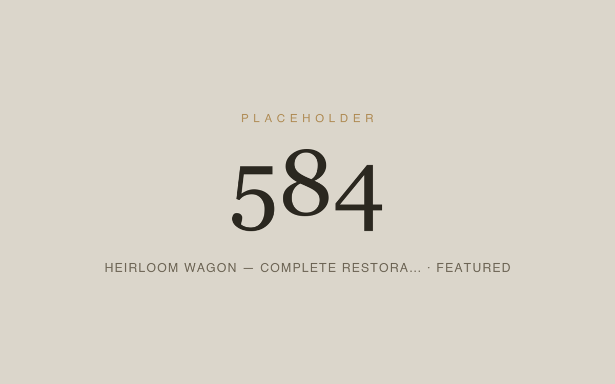 Heirloom Wagon — Complete Restoration