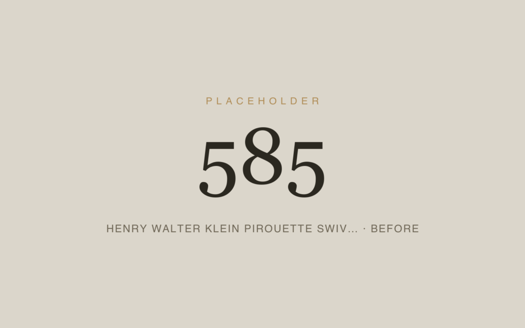 Henry Walter Klein Pirouette Swivel Chair — Reupholstery — Before