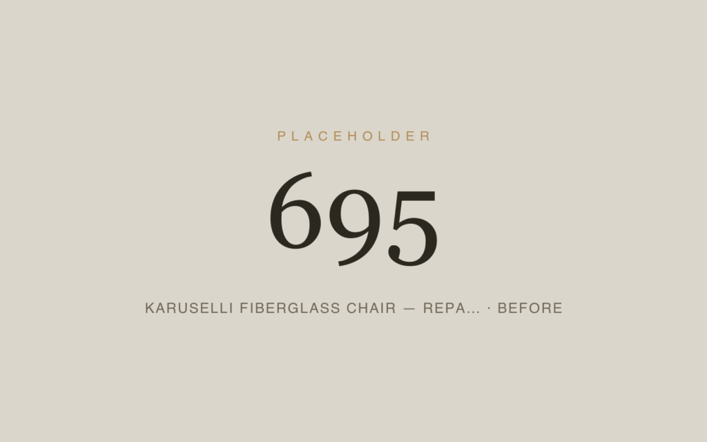 Karuselli Fiberglass Chair — Repair & Refurbishing — Before