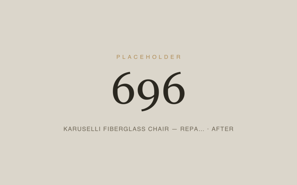 Karuselli Fiberglass Chair — Repair & Refurbishing — After