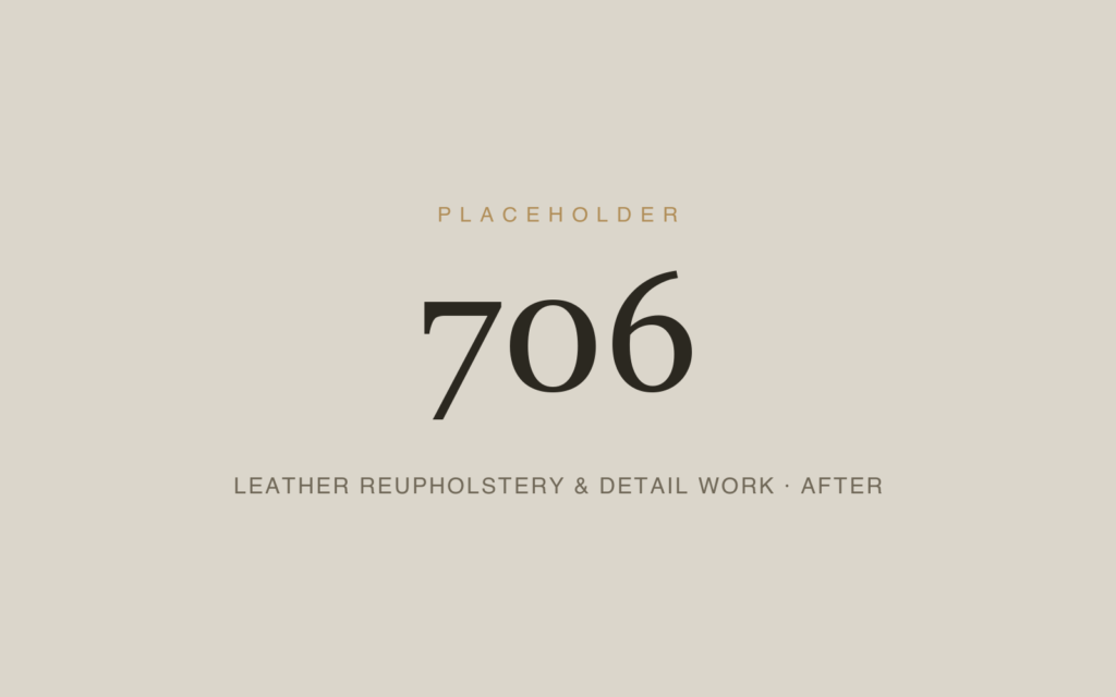 Leather Reupholstery & Detail Work — After