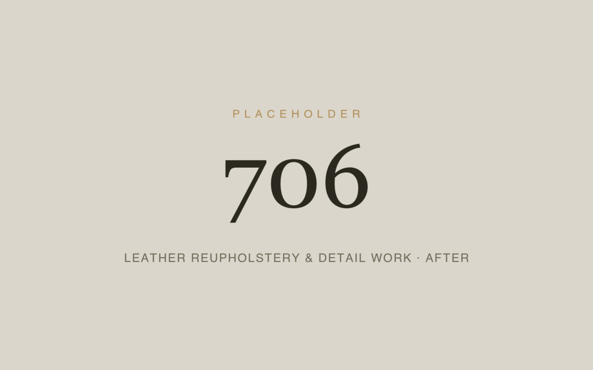 Leather Reupholstery & Detail Work
