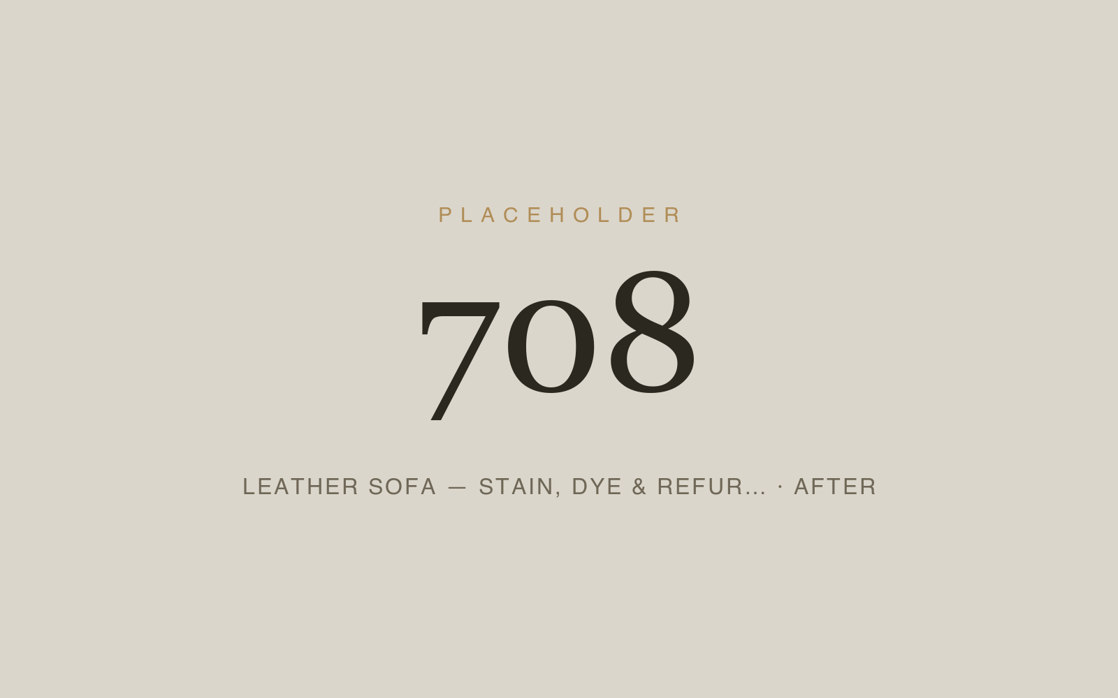 Leather Sofa — Stain, Dye & Refurbishing
