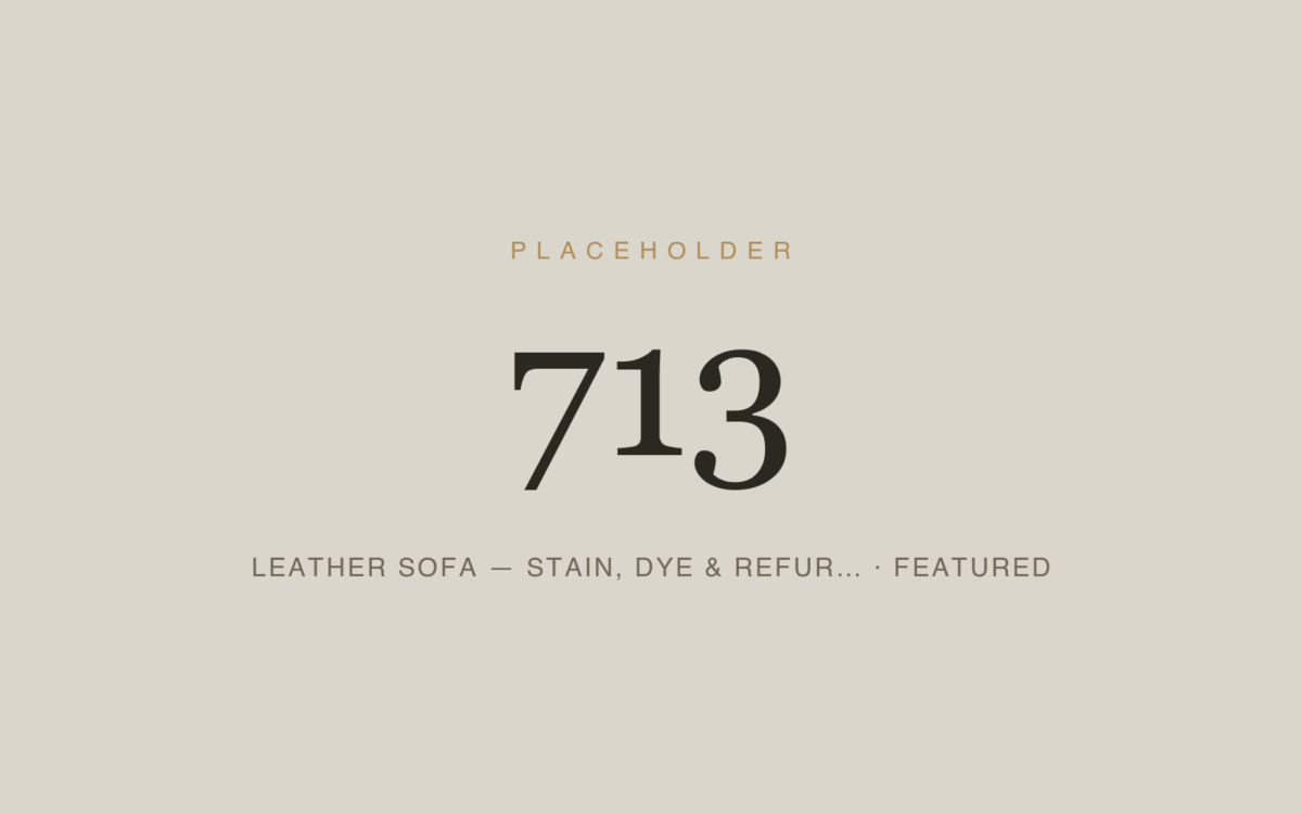 Leather Sofa — Stain, Dye & Refurbishing