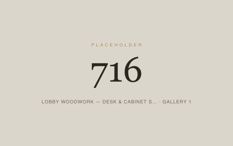 Placeholder 716 — Lobby Woodwork — Desk & Cabinet S… · Gallery 1