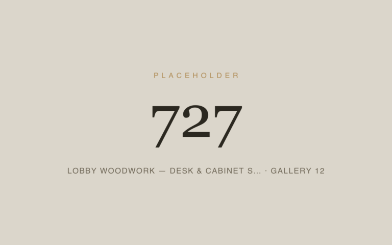 Placeholder 727 — Lobby Woodwork — Desk & Cabinet S… · Gallery 12