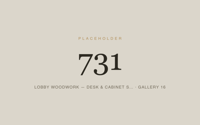 Placeholder 731 — Lobby Woodwork — Desk & Cabinet S… · Gallery 16