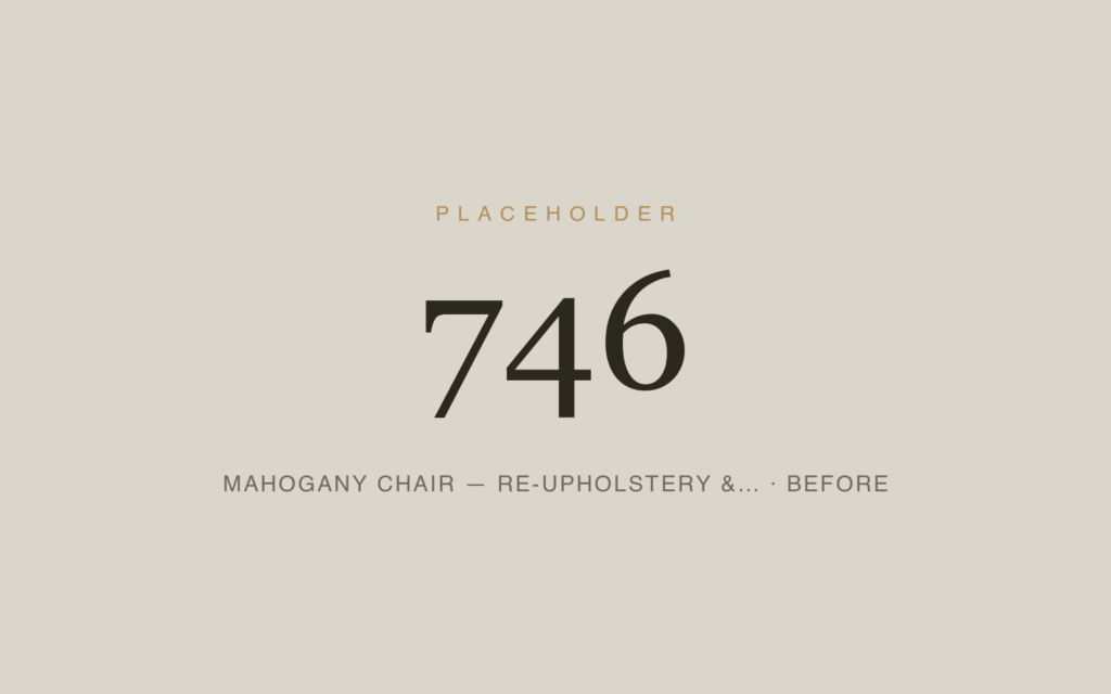 Mahogany Chair — Re-upholstery & Refinishing — Before