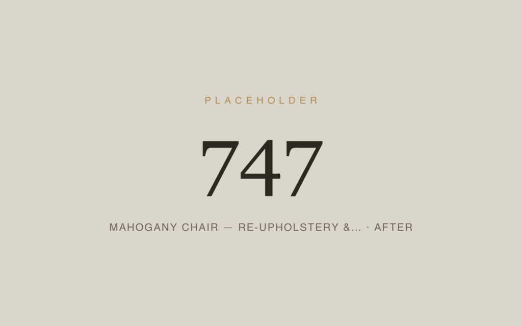 Mahogany Chair — Re-upholstery & Refinishing — After