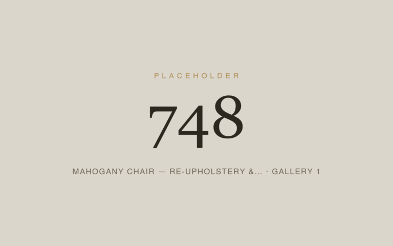 Placeholder 748 — Mahogany Chair — Re-upholstery &… · Gallery 1