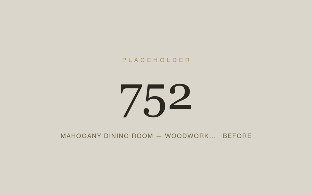 Mahogany Dining Room — Woodwork, Windows & Door Restoration — Before