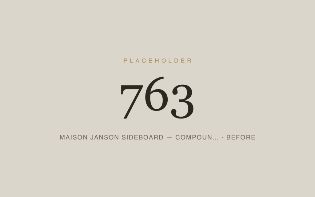 Maison Janson Sideboard — Compounded Finish Restoration — Before